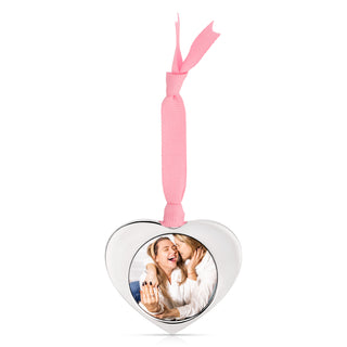 Heart Photo Ornament - Silver