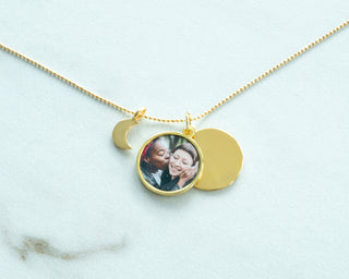 Small Engravable Moon Charm