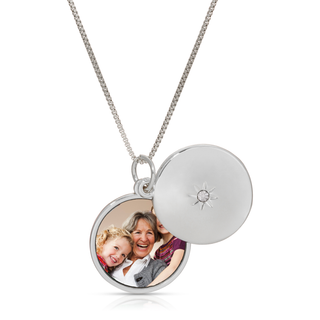 Engravable Sparkle Photo Locket