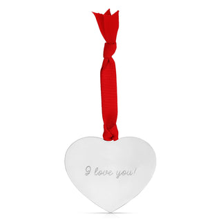 Heart Photo Ornament - Silver