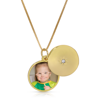 Engravable Sparkle Photo Locket